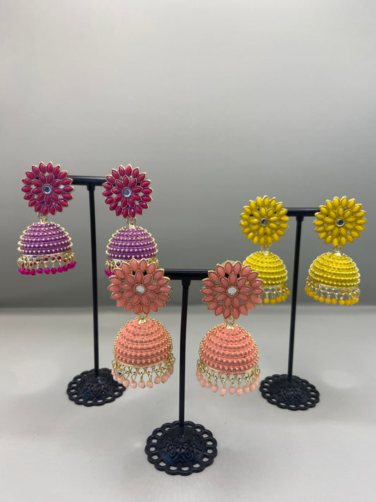 Flower Jhumka Earring