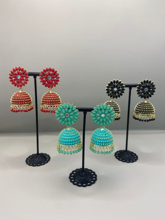 Flower Jhumka Earring
