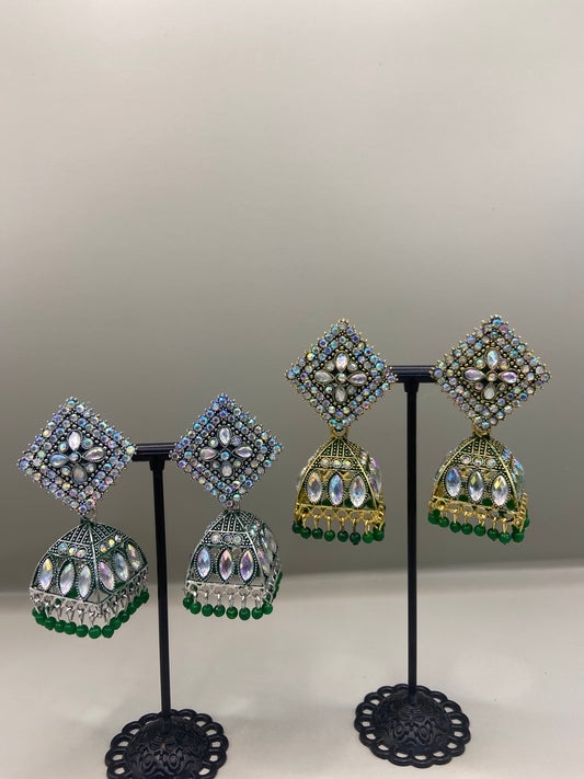 Holographic Diamond Jhumka