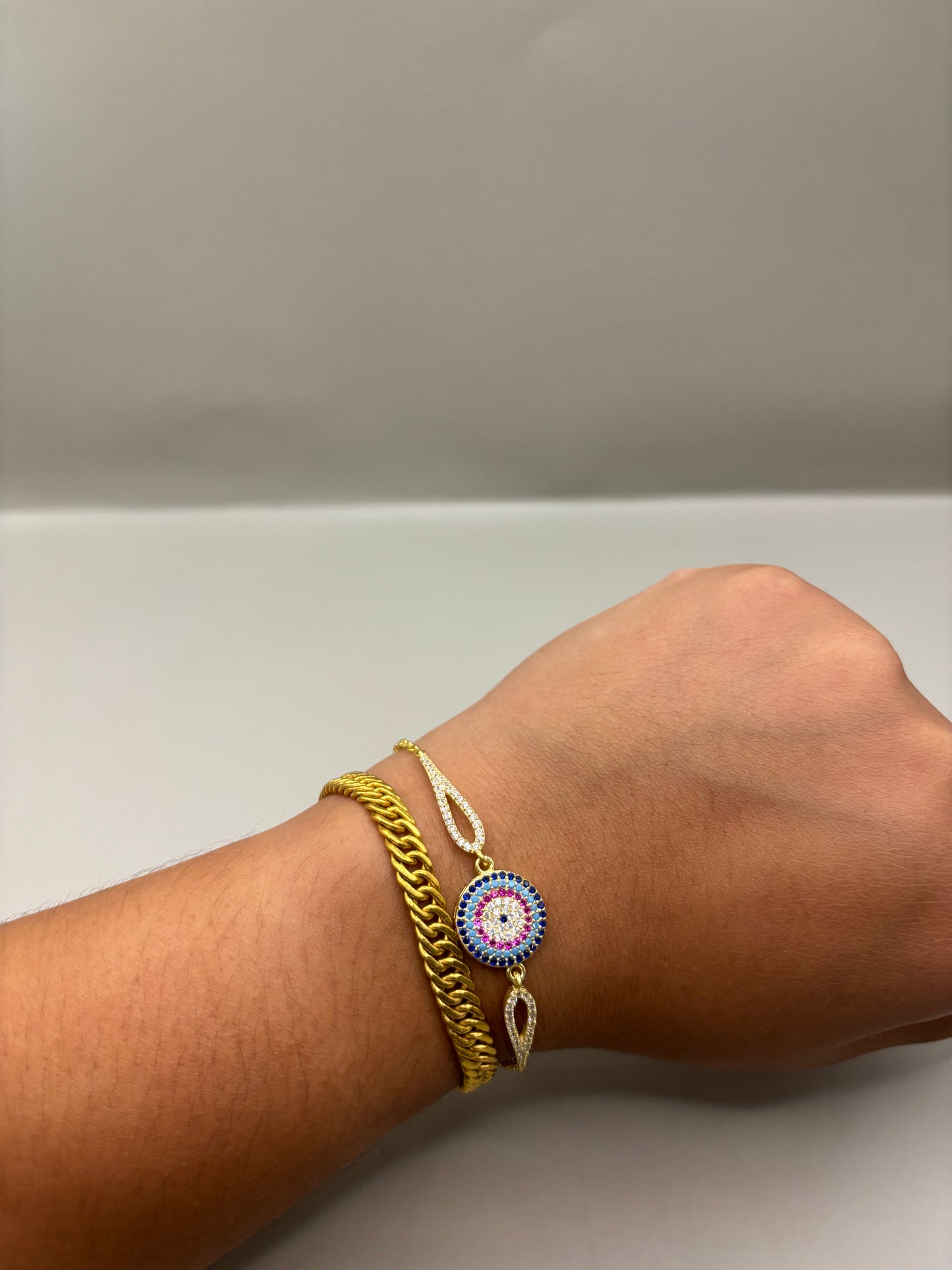 925 Silver Evil Eye Bracelet - Tarnish Free