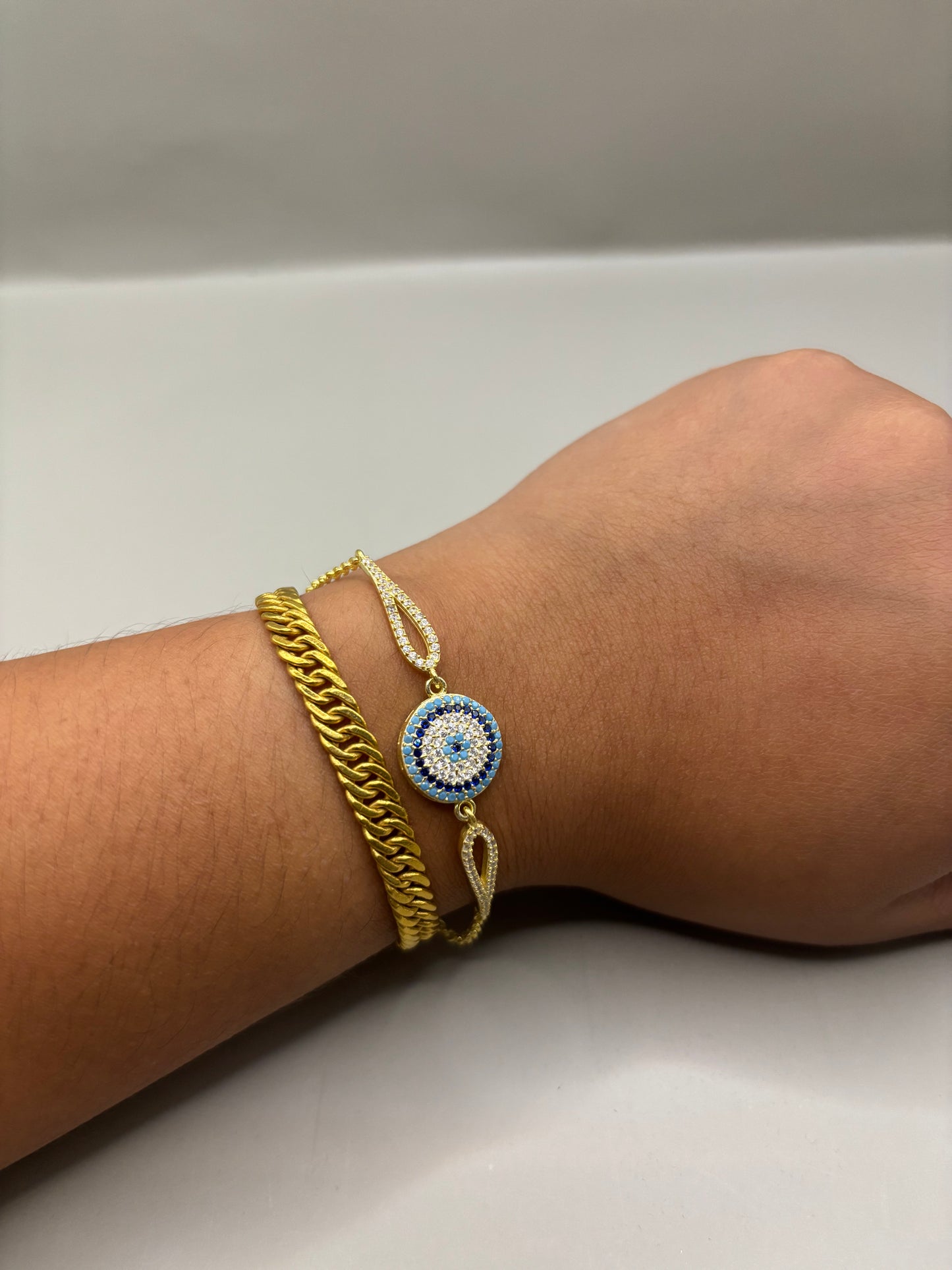 925 Silver Evil Eye Bracelet - Tarnish Free