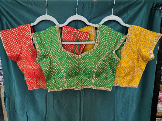 Diamond Studed Saree Blouse