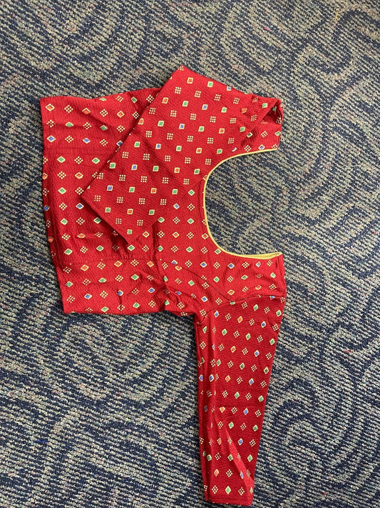 Stretchy Blouse Diamond Print