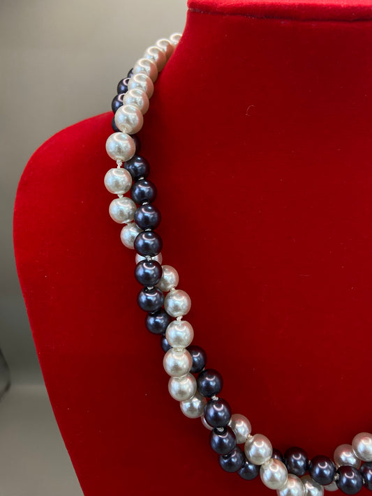 Layered Pearl Necklace - Handmade