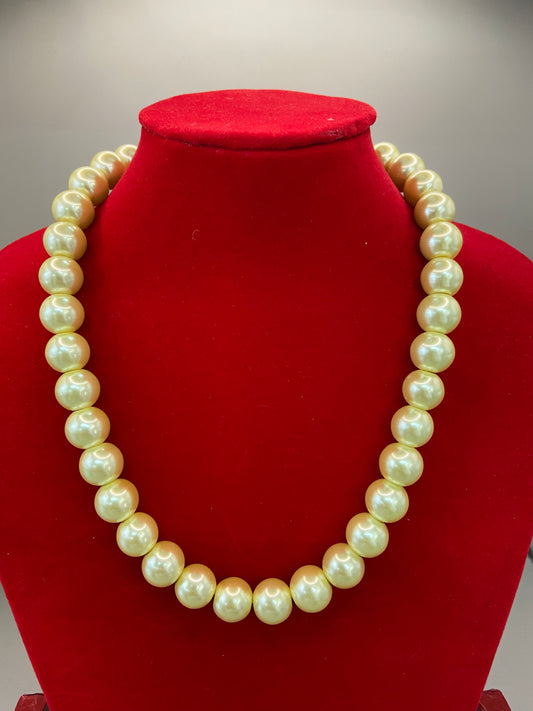 Chunky Pearl Necklace - Handmade
