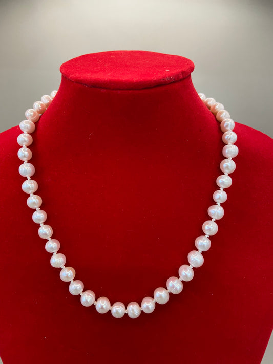 White Pearl Necklace - Handmade